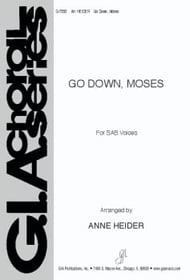 Go Down Moses SAB choral sheet music cover Thumbnail
